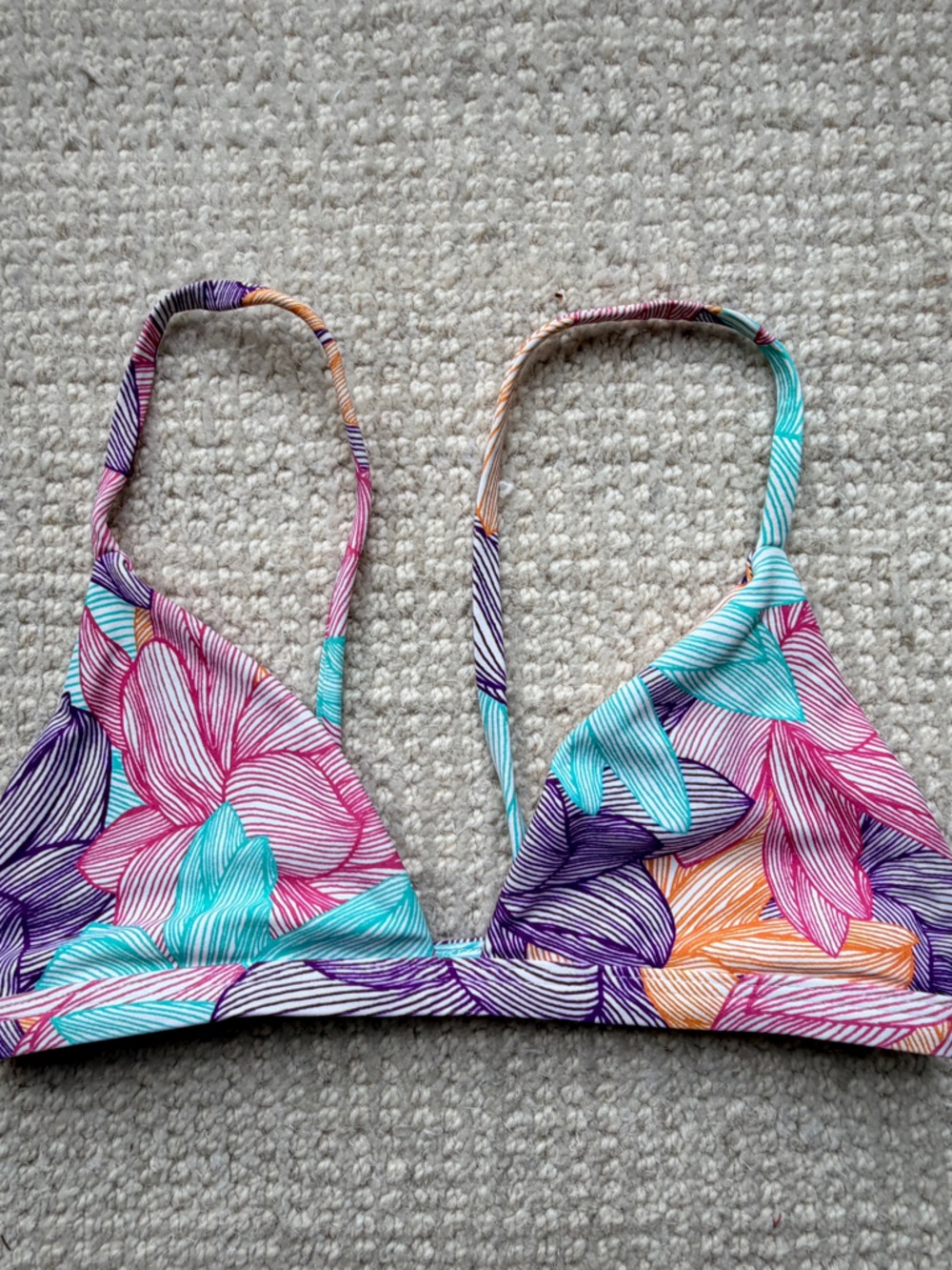 Midori Floral Bikini Bottoms in Teal, Purple, Pink, Orange